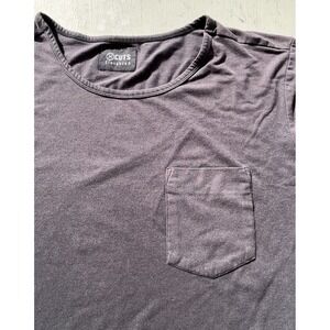 Men's CUTS T-Shirt Black Elongated XL Solid Casual Athleisure Minimalist STAINED